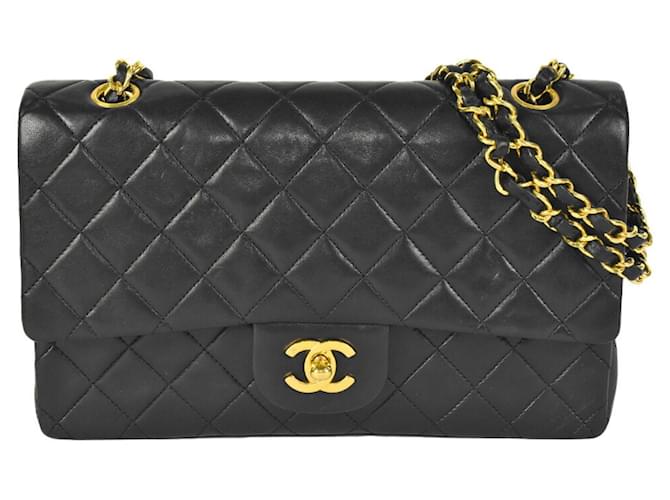 Chanel Timeless Black Leather  ref.865085
