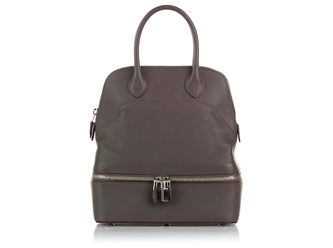 Hermès Hermes Gray Bolide Secret Handbag Grey Leather Pony-style calfskin  ref.865160