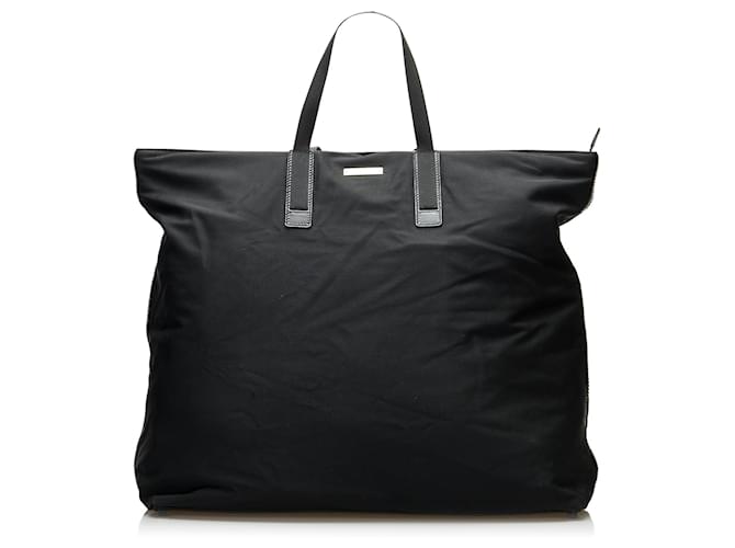 Gucci Black GG Nylon Tote Bag Cloth  ref.865171
