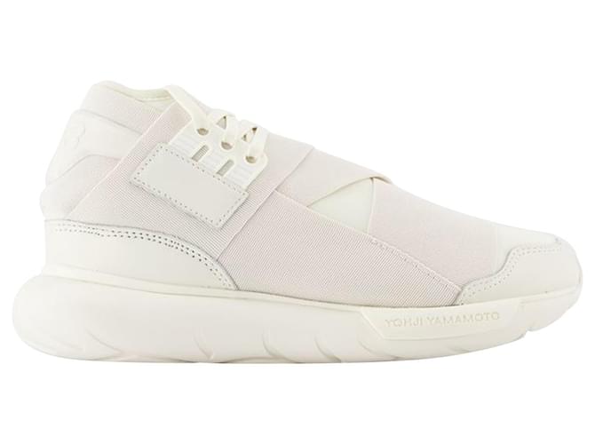 Y3 Sneakers Qasa - Y-3 - Bianco sporco - Pelle  ref.865244