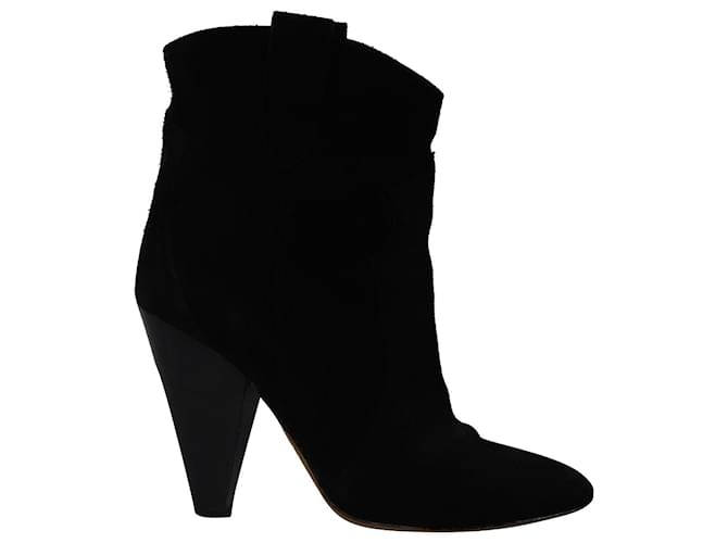 Isabel Marant Roxann Ankle Boots in Black Suede ref.865277 -