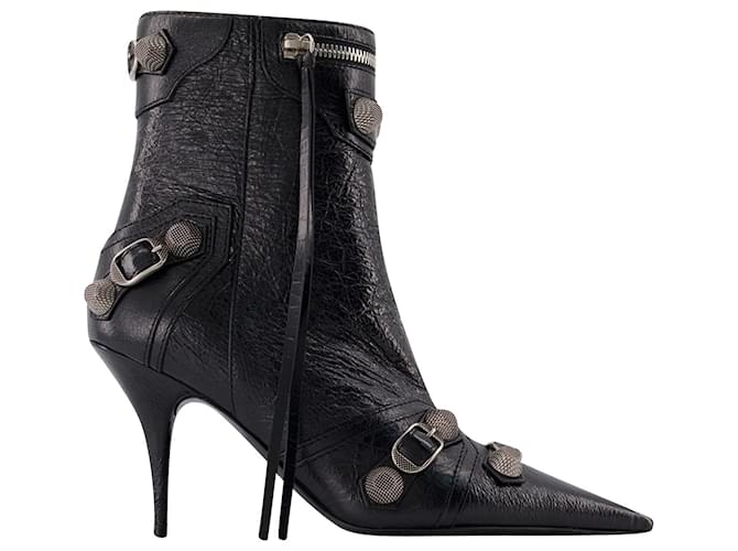 Cagole H90 Ankle Boots - Balenciaga - Leather - Black  ref.865284