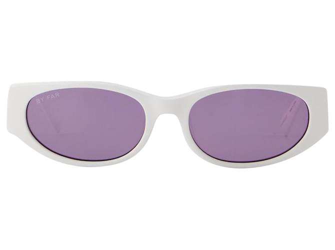 Sonnenbrille - By Far - Rodeo - Weiß Acetat Zellulosefaser  ref.865376
