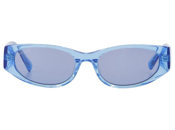 Lunettes de soleil Texas Matt - By Far - Métal - Argenté Bleu  ref.865407