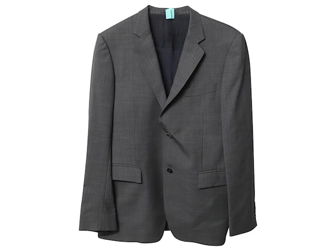 Veste de costume à boutonnage simple Gucci en laine grise  ref.865428