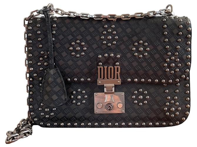 Dior Handtaschen Schwarz Leder  ref.865472