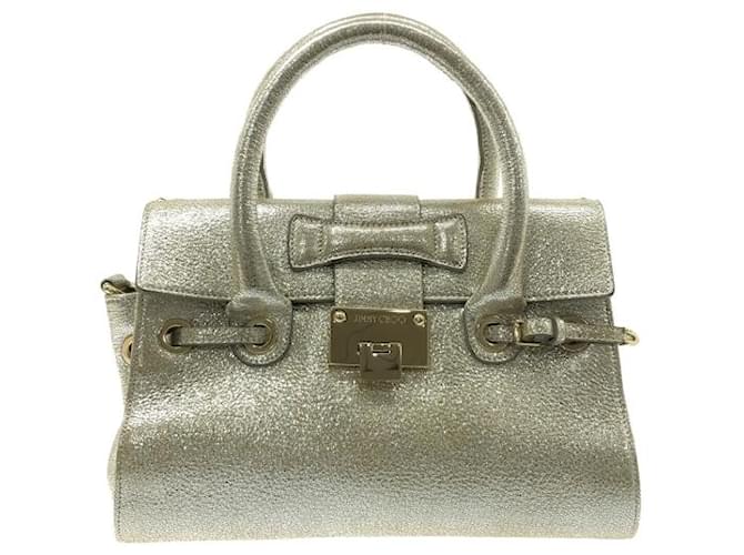 Jimmy Choo Rosalie Silvery Leather ref.866821 - Joli Closet