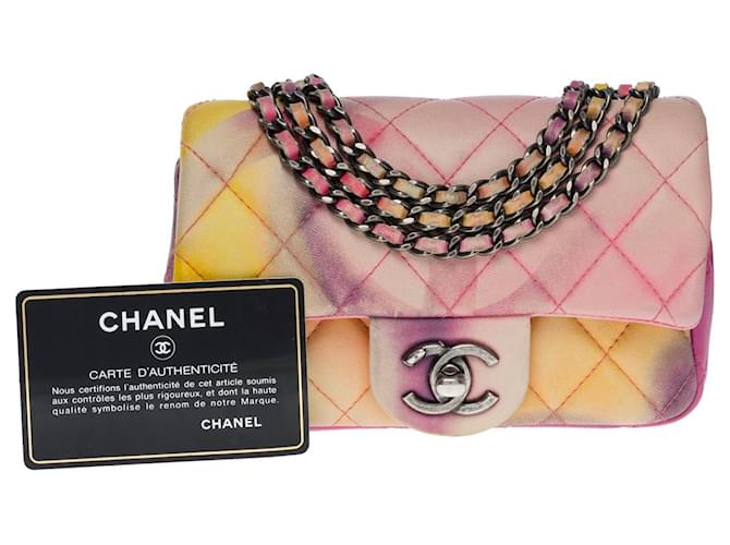 Chanel mini timeless flower power shoulder bag in multicolored