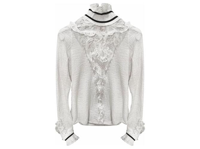 Chanel Iconic Salzburg Pullover Cream Wool  ref.868223