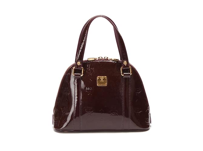 MCM Visetos Patent Leather Handbag Purple Enamel  ref.868322