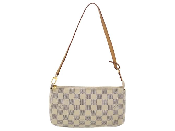 LOUIS VUITTON Pochette Accessoires NM Damier Ebene Pouch Bag Crossbody  Strap