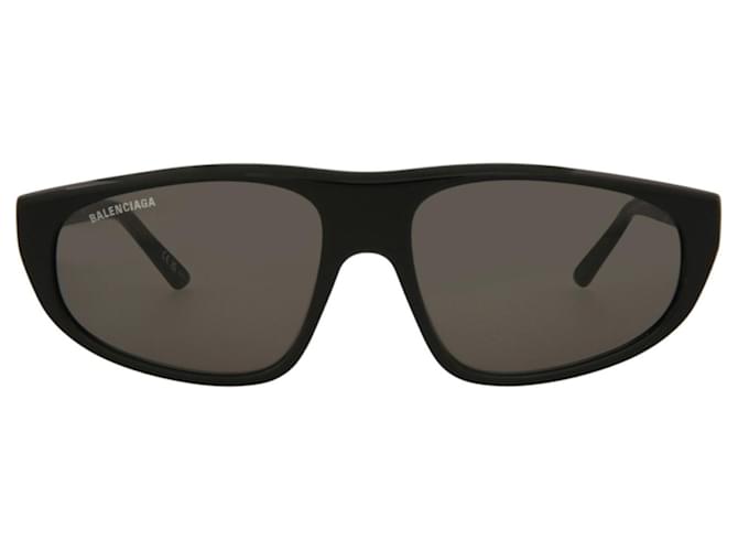 Balenciaga Acetat-Sonnenbrille im Aviator-Stil Schwarz Zellulosefaser  ref.868633
