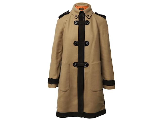 Tod's Duffle Coat in Camel Camel Hair Yellow Leather  ref.868708