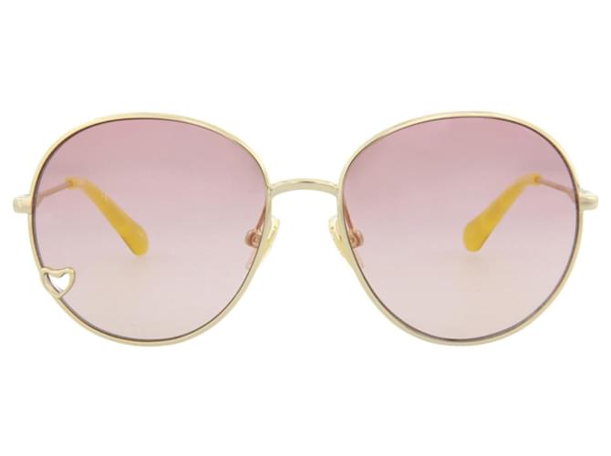 Chloé Kids Round-Frame Metal Sunglasses Golden Metallic  ref.868731