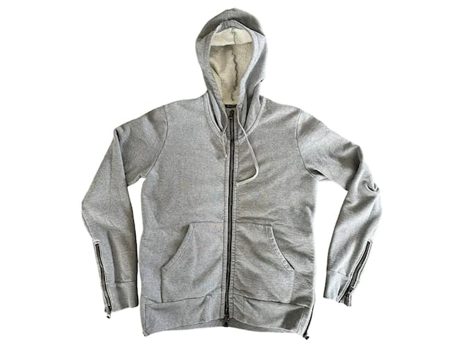 Grey Balmain Pullover Grau Luxus-Sweatshirt Für Männer