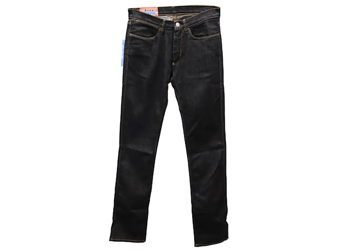 Acne Studios North Slim Fit Jeans in Black Cotton   ref.868882