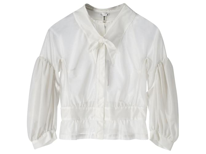 Comme des Garcons Cropped Blouse in White Polyester  ref.868890