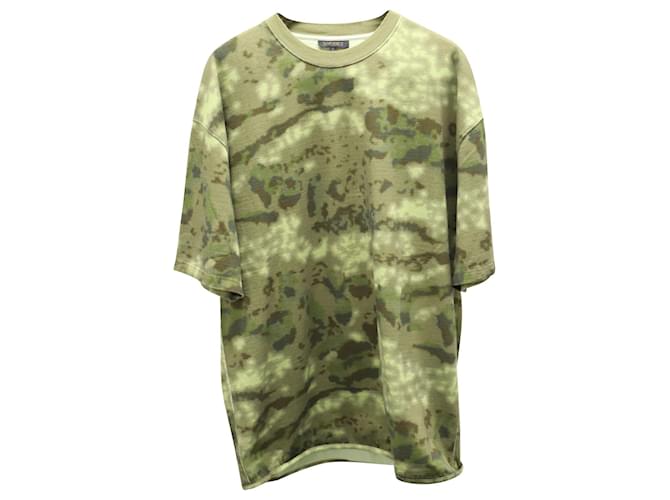 Yeezy Jahreszeit 3 Camo-T-Shirt aus grüner Baumwolle Olivgrün  ref.869054