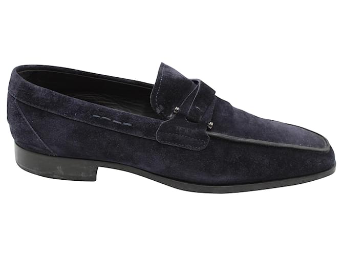 Tod's Slip-On Loafers in Navy Blue Suede   ref.869093