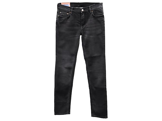 Acne Studios North Slim Fit Jeans in Black Cotton   ref.869138