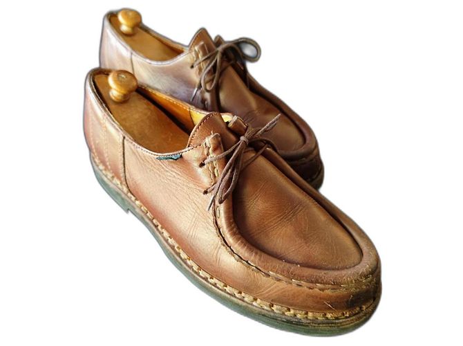 Paraboot Morzine Scarpe Stringate Marroni in Pelle Marrone