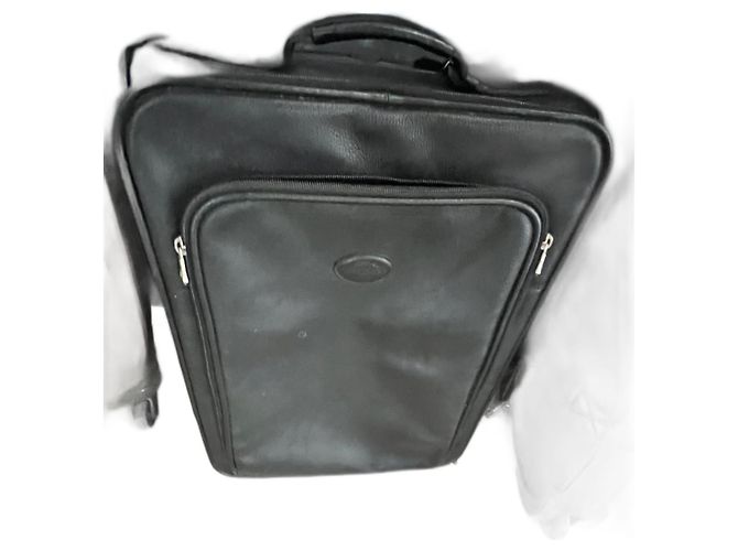 Mala de viagem Longchamp em couro preto