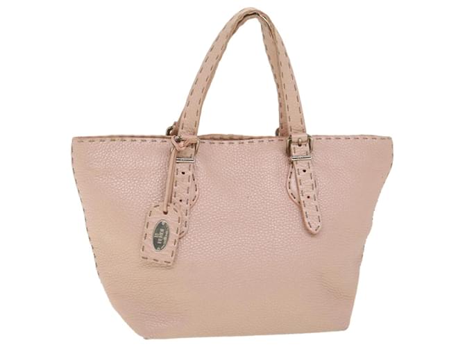 FENDI Celeria Tote Bag Leather Pink Auth bs4616  ref.869271
