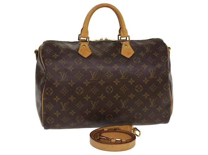 Louis Vuitton Monogram Speedy Bandouliere 35 Hand Bag 2way M40392 LV Auth 38930 Cloth  ref.869276