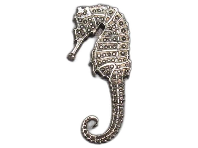 Saint Laurent Seahorse pin / brooch Silver hardware  ref.869426