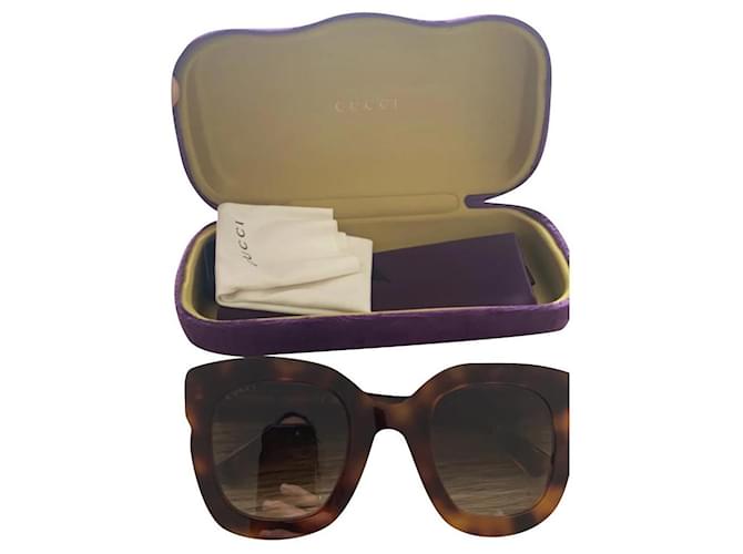 Gucci occhiali da sole Marrone Plastica  ref.869493