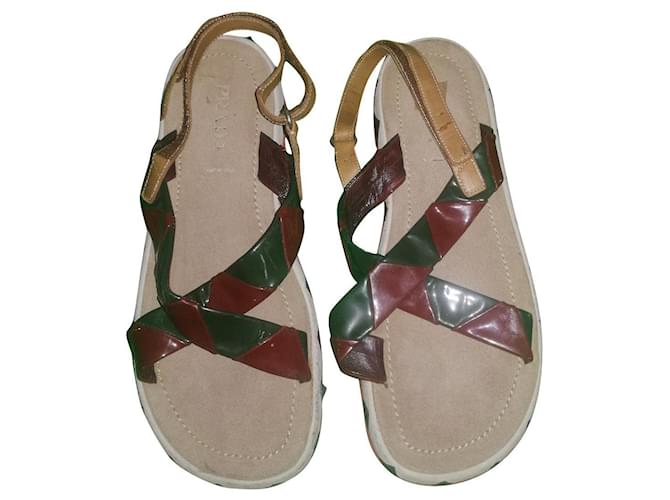 Prada Sandals Multiple colors Patent leather  ref.869543