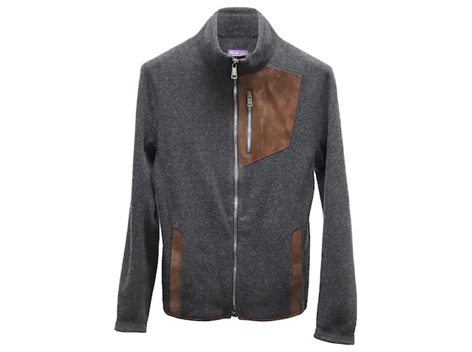 Autre Marque Ralph Lauren Purple Label Zip-Up Jacket in Grey Wool  ref.869620
