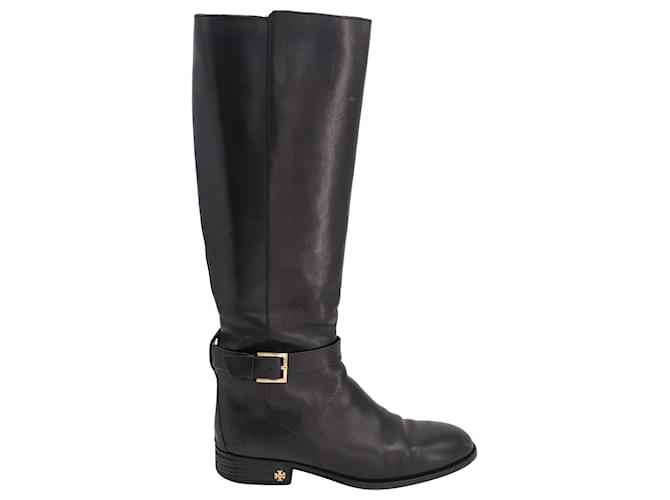 Tory Burch Brooke Tall Boots in Black Leather  ref.869633