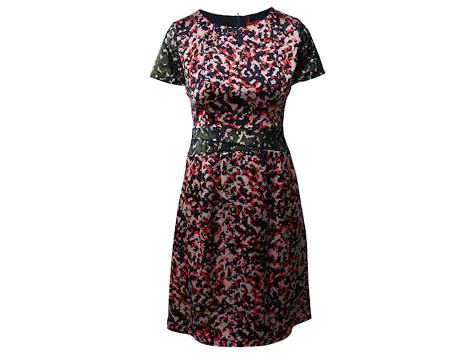 Hugo Boss Camouflage Print Shift Dress in Multicolor Polyester Multiple colors  ref.869736