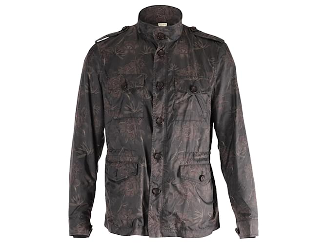 ETRO: nylon down jacket with paisley print - Multicolor