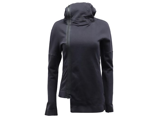 Y3 Y-3 Frost Zip Top aus schwarzer Baumwolle