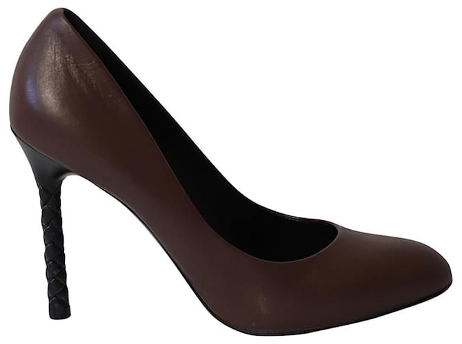 Zapatos de salón Bottega Veneta en piel de cordero marrón Castaño Cuero  ref.869785