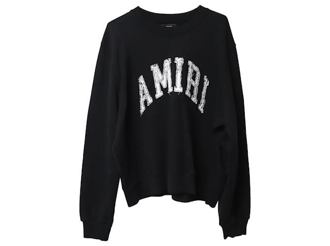 Amiri Bandana-Print Sweatshirt in Black Cotton  ref.869788