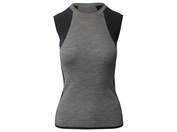 Louis Vuitton Knitted Sleeveless Top in Grey Wool   ref.869809