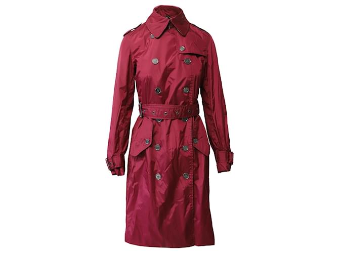 Burberry Raincoat Mac Trench en Polyamide Violet Prune Nylon  ref.869822