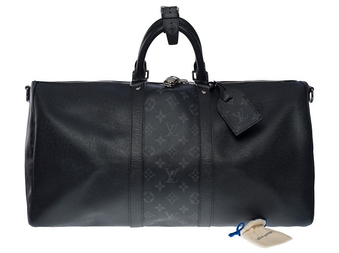 Borsa LOUIS VUITTON Keepall in Pelle Nera - 101147 Nero