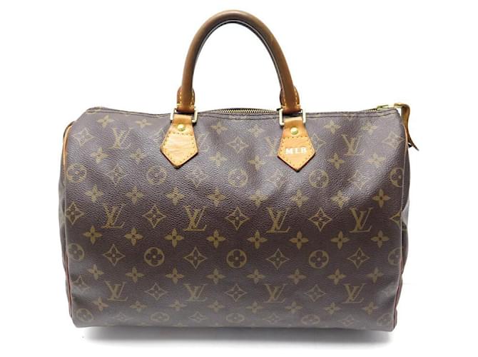 Louis Vuitton Handbag M41107 Speedy 35 MONOGRAM CANVAS HAND BAG Brown Cloth  ref.869941