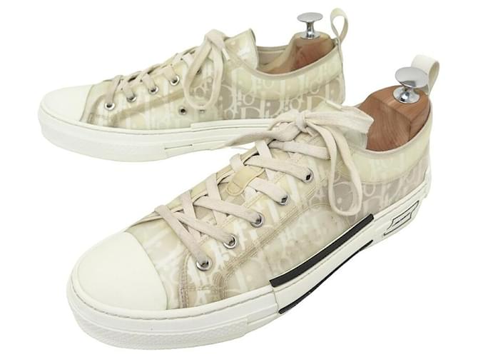 CHAUSSURES CHRISTIAN DIOR B23 BASSE 3SN249YJP 43.5 EN TOILE SNEAKERS SHOES Blanc  ref.869980