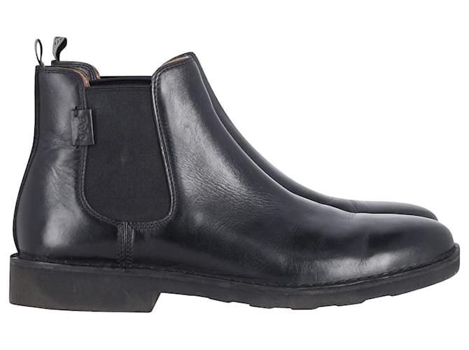 Polo Ralph Lauren Chelsea Boots in Black Leather  ref.870011