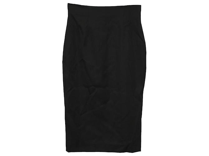 Alexander McQueen Pencil Skirt in Black Wool  ref.870022