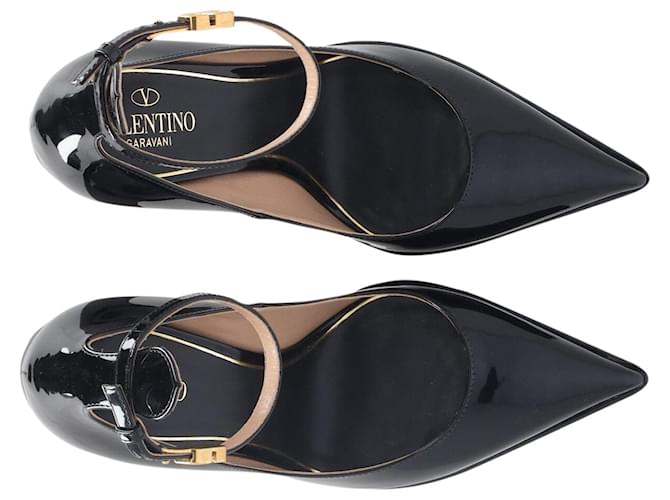 Valentino Garavani Tan-go Platform Pump In Patent Leather 155 Mm for Woman  in Black