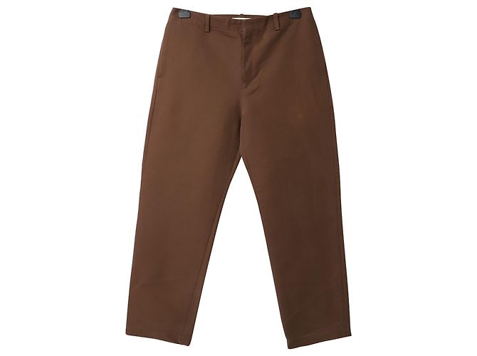 Autre Marque Pantalone Pangaia Regular Fit in Lyocell di Cotone Bio Marrone