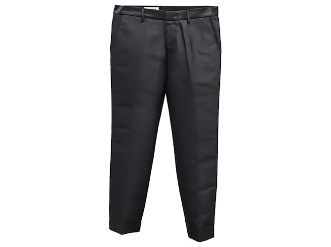 Jil Sander Pantalones rectos de algodón negro  ref.870122