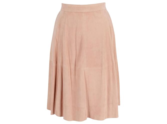 Iris & Ink Circle Skirt in Pink Suede   ref.870144