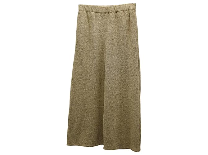 Theory Tweed Terry Wide Leg Pants in Beige Cotton Polyester  ref.870155